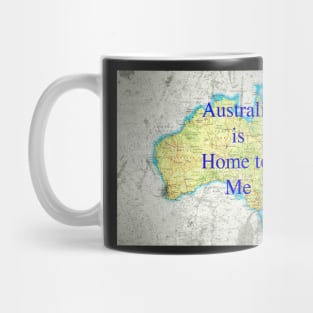 Australia is Home to Me Map Mug